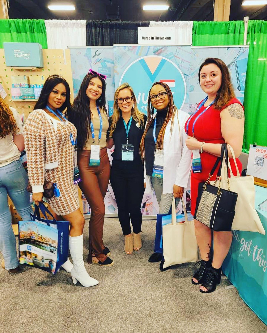 Nursing students posing at convention